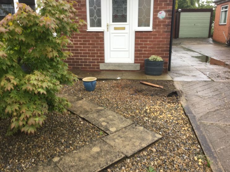 Before image of paved area in Leeds